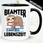 Preview: Lustige Tasse Beamter auf Lebenszeit