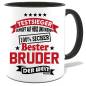 Preview: Geschenketasse Bester Bruder der Welt