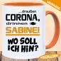 Preview: Tasse Schwarz Corona   Wo soll ich hin