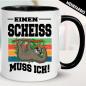 Preview: Tasse Faultier Einen Scheiss muss ich Schwarz