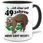 Preview: Tasse mit Faultier zum Geburtstag Schwarz