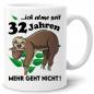 Preview: Tasse mit Faultier zum Geburtstag Weiss