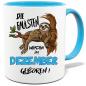 Preview: Tasse Faultier geboren Monat Hellblau