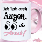 Preview: Sprüche Tasse für Frauen mit Motiv Du Arsch.