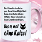 Preview: Becher Pink * Katze lesen *