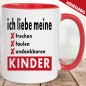 Preview: Becher Weiss * Faule Kinder *