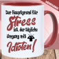 Preview: Sprüche Tasse für Frauen mit Motiv Idioten.