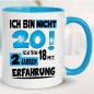 Preview: Tasse zum 20. Geburtstag Mit Erfahrung Hellblau