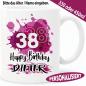 Preview: Tasse personalisiert zum Geburtstag. Bunter Splash