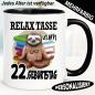 Preview: Tasse mit Faultier beim Relaxen zum Geburtstag