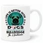 Preview: Tasse mit Hund personalisiert Bulldogge