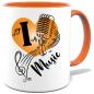 Preview: Tasse bedruckt mit I Love Music