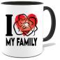 Preview: Tasse bedruckt mit I Love my Family