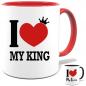 Preview: Tasse bedruckt mit I Love my King / Queen