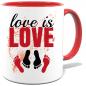 Preview: Tasse bedruckt mit Love is Love