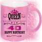 Preview: Tasse zum 40. Geburtstag Gold und Pink Queen