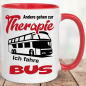 Preview: Tasse mit Beruf Busfahrer Rot