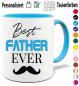 Preview: Tasse zum Vatertag Best Father in Blau und Schwarz