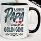 Preview: Tasse zum Vatertag Beste Gene in Blau und Schwarz