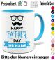 Preview: Tasse zum Vatertag Personalisiert in Blau und Schwarz