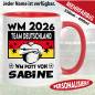 Preview: Tasse Deutschland Fußball WM 2026 Personalisiert Name
