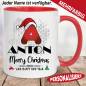 Preview: Weihnachtstasse mit Buchstabe und Name
