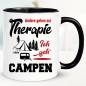 Preview: Lustige Sprüche Tasse für Camper Therapie Campen
