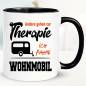 Preview: Lustige Sprüche Tasse für Camper Therapie Wohnmobil