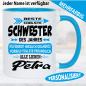 Preview: Vorbild Schwester. Geschenketasse Familie.
