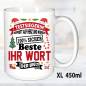 Preview: Weihnachtstasse-Familie-Beruf-Name-Personalisiert-XL Weiß