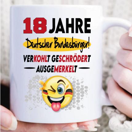 Tasse Geburtstag Bundesbürger 18 Weiss