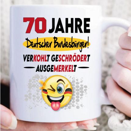 Tasse Geburtstag Bundesbürger 70 Weiss