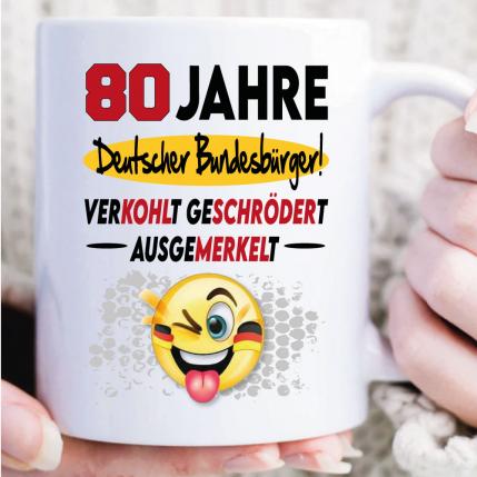 Tasse Geburtstag Bundesbürger 80 Weiss