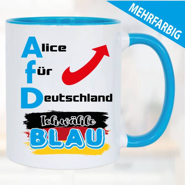 Tasse AFD. Ich wähle Blau.