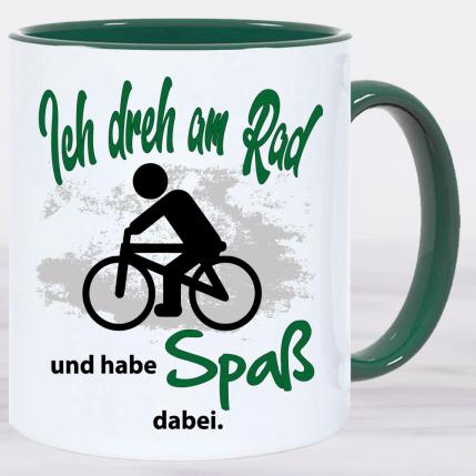 Tasse für Radfahrer Am Rad drehen Grün
