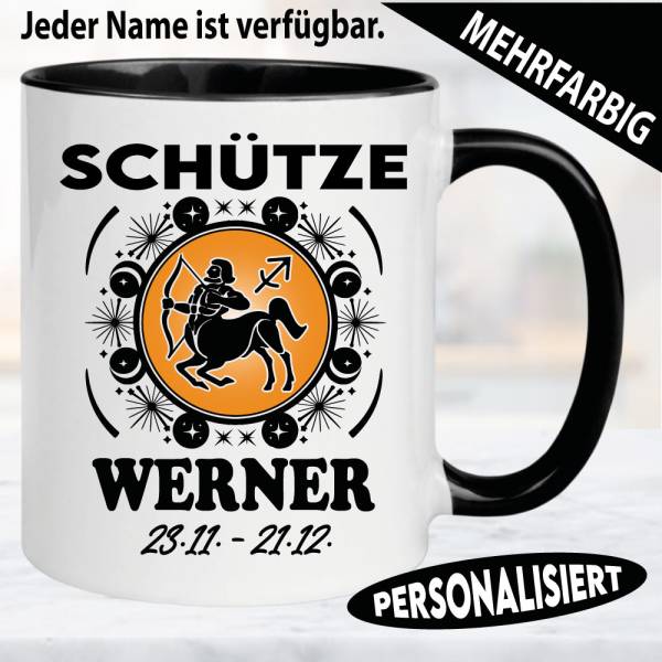 Tasse-Astrologie-Sternzeichen-Schütze-Personalisiert-Name-Geburtstag