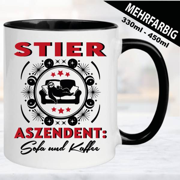 Tasse-Astrologie-Sternzeichen-Aszident-Stier-Couch-Faultier-Kaffee
