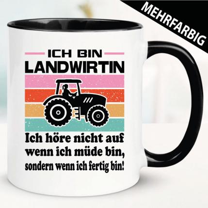 Die Landwirtin. Tasse zu den Bauern Protesten.