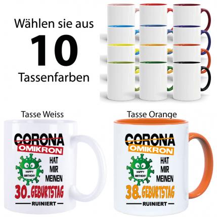 Corona Becher Mein Geburtstag ist Ruiniert