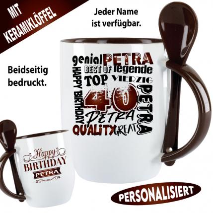 Retro Tasse zum 40. Geburtstag