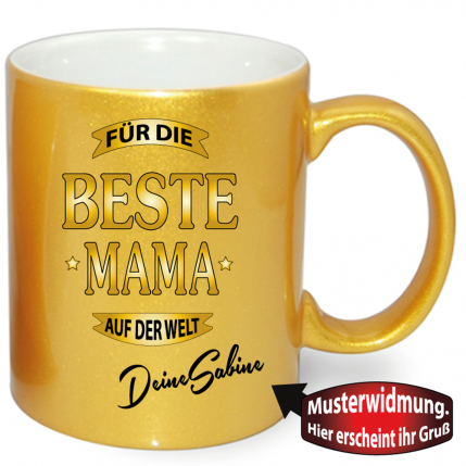 Muttertag Gold Effekt Tasse