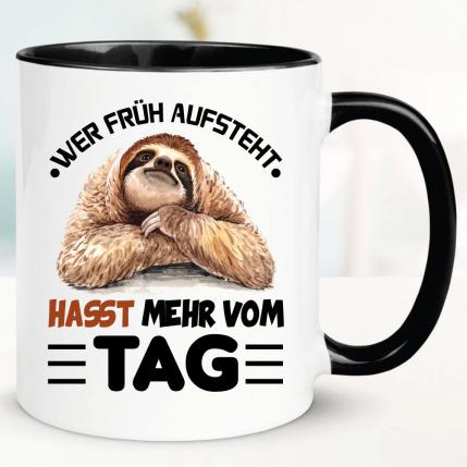 Tasse Wer früh autsteht, hasst mehr vom Tag