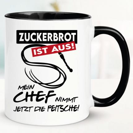 Lustige Sprüche Tasse für Büro und Arbeit: Zuckerbrot ist aus