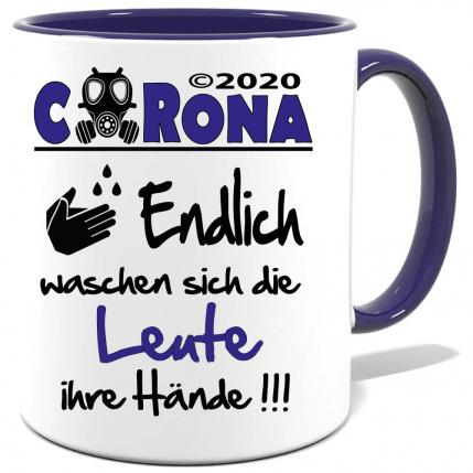 Corona Tasse in 8 Farben * Hände waschen