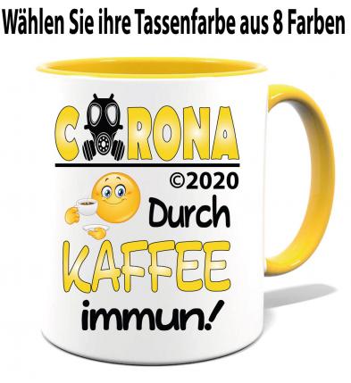 Corona Tasse in 8 Farben * Durch Kaffee immun