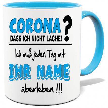 Corona Tasse in 8 Farben * Namenstasse