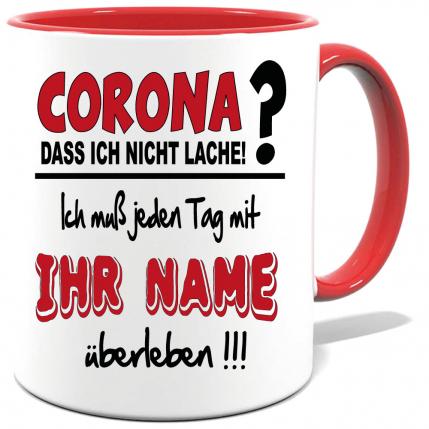 Corona Tasse in 8 Farben * Namenstasse