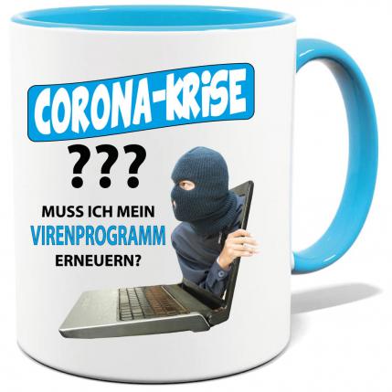 Corona Tasse in 8 Farben * Virenprogramm