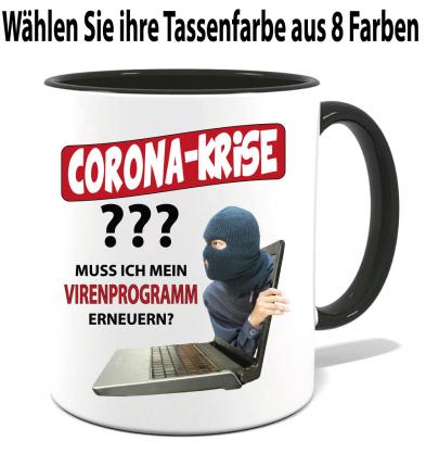 Corona Tasse in 8 Farben * Virenprogramm