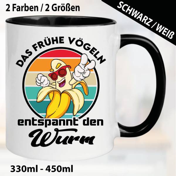 Tasse lustig Banane Penis Frühes Vögeln